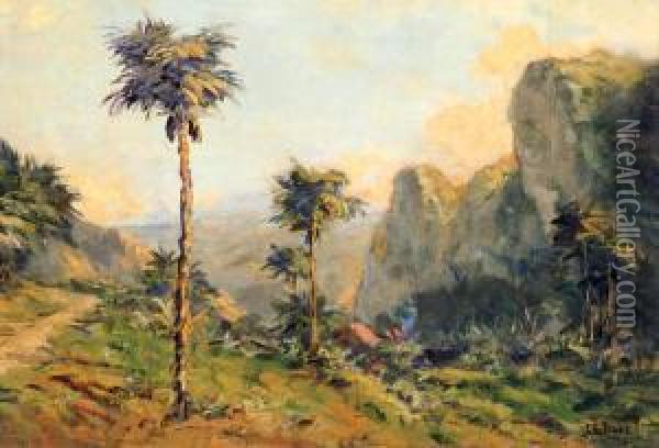 Mountain View Oil Painting - Carel Lodewijk, Dake Jr.