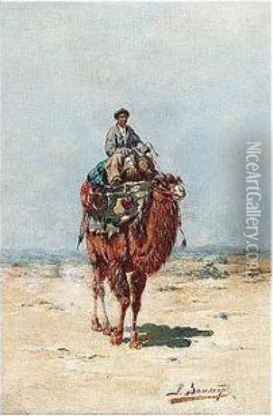Kirghiz On A Camel Oil Painting - Richard Karlovich Zommer