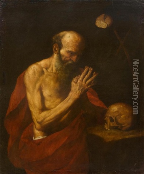 Saint Anthony At Prayer Oil Painting - Hendrick Van Somer