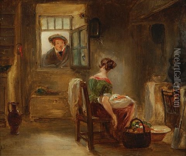 The New Suitor Oil Painting - Alexander Fraser the Elder