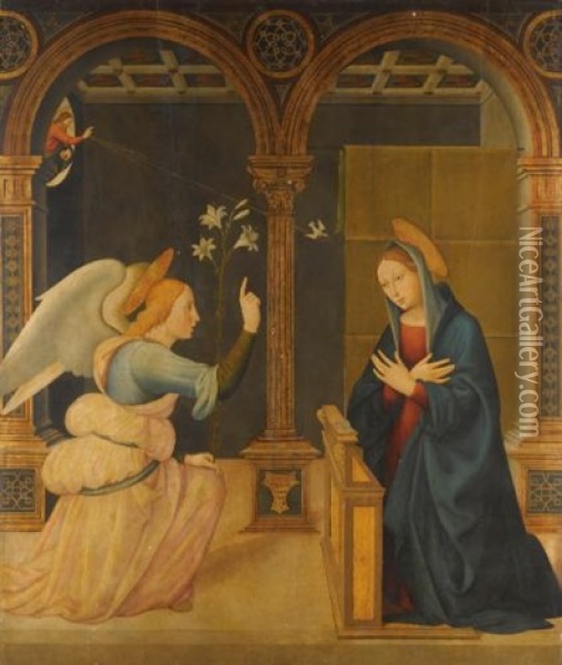 The Annunciation Oil Painting - Bernardino Del Signoraccio