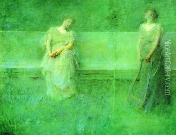 The Song Oil Painting - Thomas Wilmer Dewing