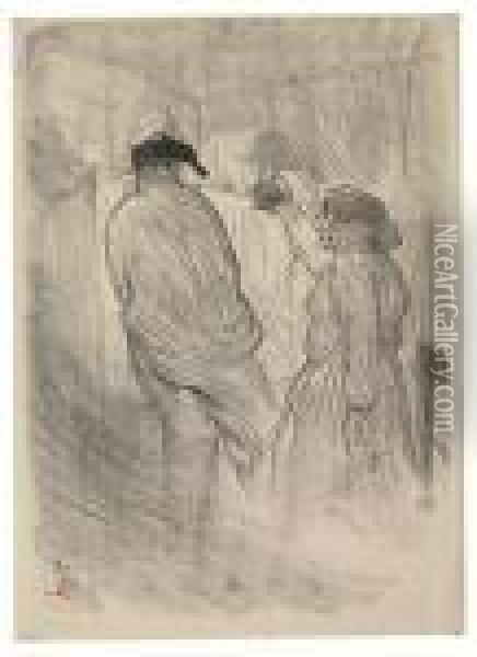 Au Theatre Libre, Antoine Dans L'inquietude Oil Painting - Henri De Toulouse-Lautrec