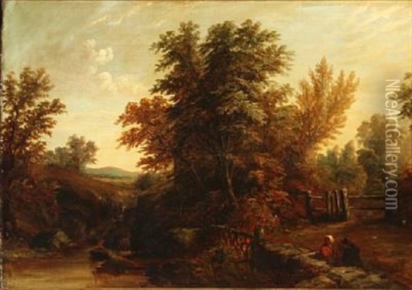 Autumn Landscape Oil Painting - Ralph Reuben Stubbs