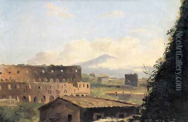 View of the Colosseum Oil Painting - Pierre-Henri de Valenciennes