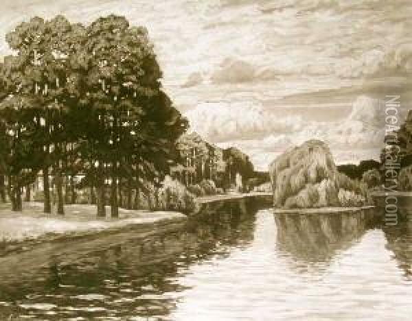 Markischer See, Nach Leistikow Oil Painting - Franz August Borner