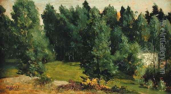 A Wooded Landscape, 1873 Oil Painting - Sir Edward John Poynter