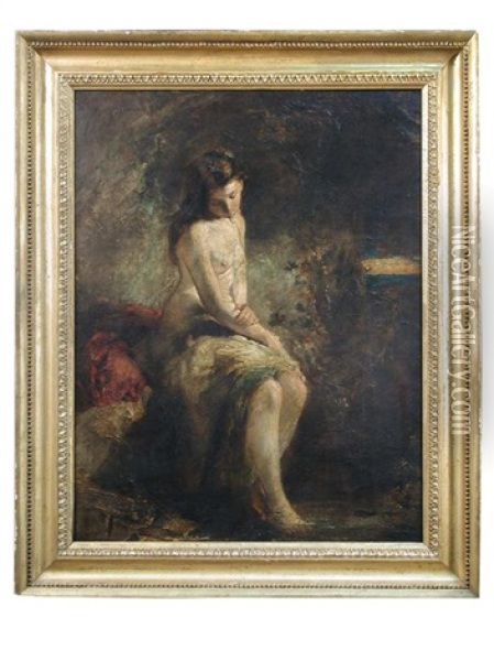 Portrait Of A Young Girl Oil Painting - Alfred Joseph Woolmer