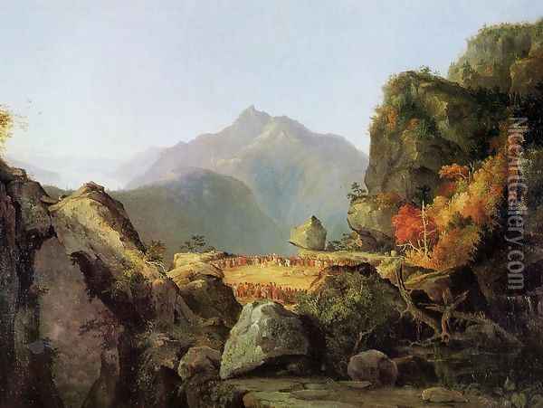Landscape Scene from 'The Last of the Mohicans' Oil Painting - Thomas Cole