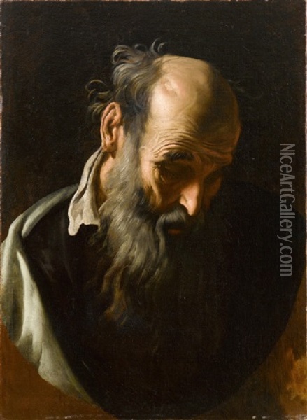 Heraklit Oil Painting - Giovanni Battista Beinaschi
