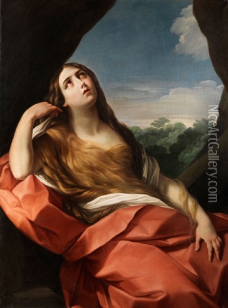 Bildnis Einer Jungen Heiligen Oil Painting - Giovanni Battista Salvi (Il Sassoferrato)