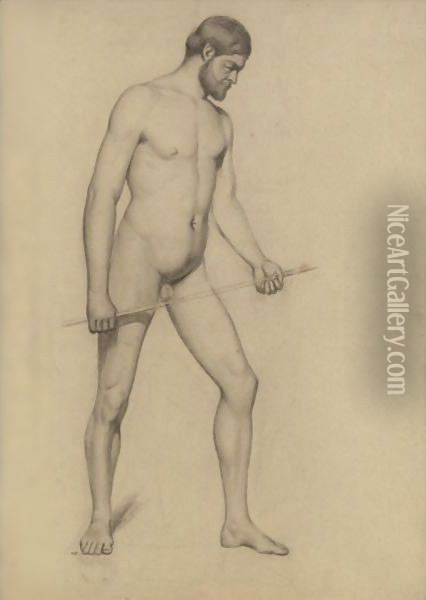 Academie D'Homme Oil Painting - Paul Cezanne