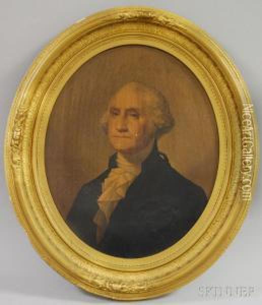 Portrait Of Georgewashington Oil Painting - Elija C. Middleton