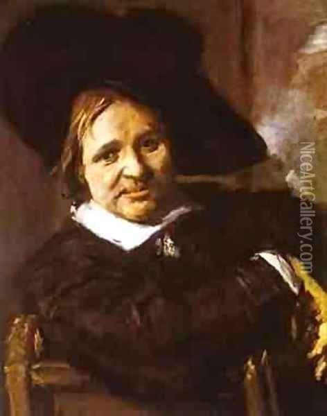 Portrait Of An Officer 1640 Oil Painting - Frans Hals