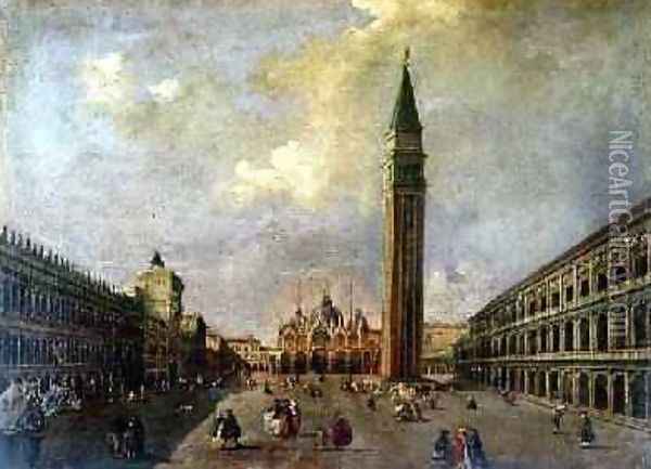 St Marks Square with the Campanile Oil Painting - Michele Marieschi