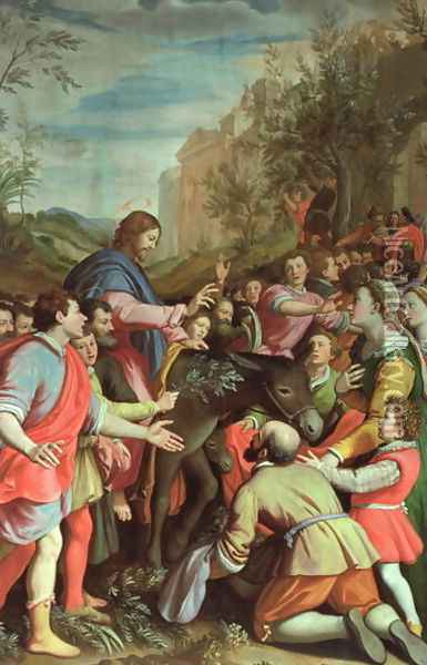 The Entry of Christ into Jerusalem Oil Painting - Santi Di Tito