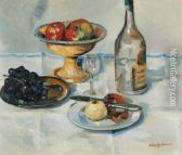 Untitled - Still Life Oil Painting - Charles Edward Conder