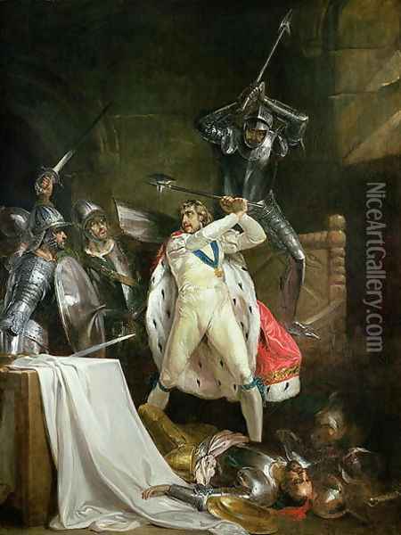 The Death of King Richard II, c.1792-93) Oil Painting - Francis Wheatley