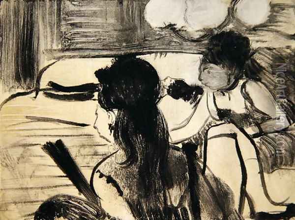 Illustration from 'La Maison Tellier', 1033 Oil Painting - Edgar Degas