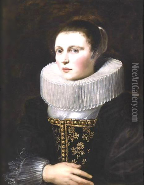Portrait Of A Lady Oil Painting - Cornelis De Vos