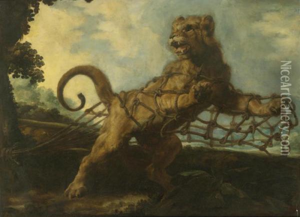 The Lion And The Mouse Oil Painting - Frans Snyders