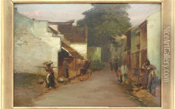 Hanoi Oil Painting - Henri Emile Vollet