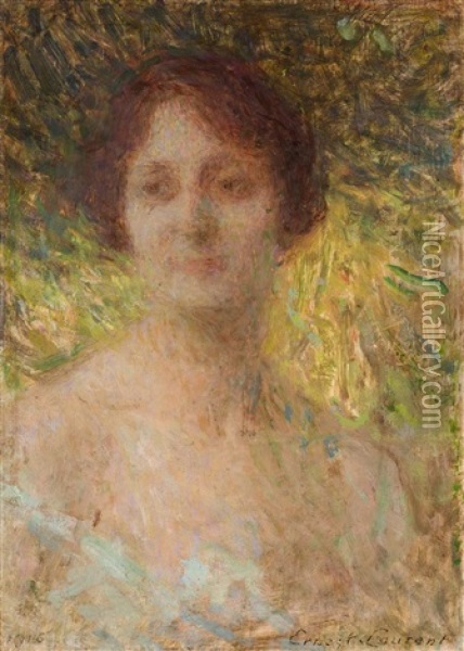 Retrato De Dama Oil Painting - Ernest Joseph Laurent