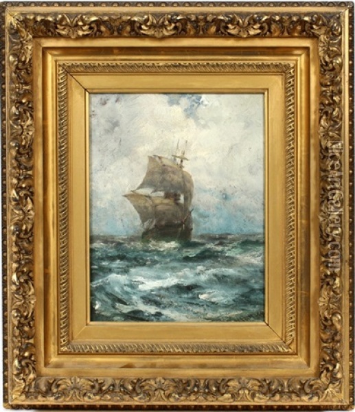 Rough Waters Oil Painting - Robert B. Hopkin