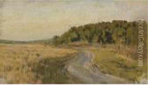 River Landscape Oil Painting - Isaak Ilyich Levitan