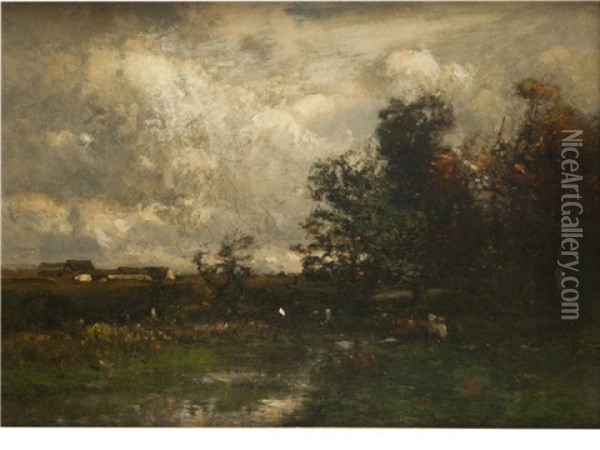 Gray Afternoon Oil Painting - John Francis Murphy