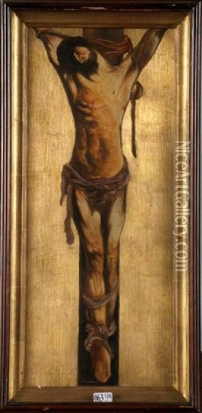 Christ En Croix Oil Painting - Maurice Langaskens