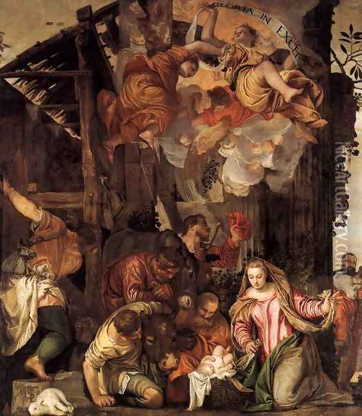 Adoration of the Shepherds 5 Oil Painting - Paolo Veronese (Caliari)