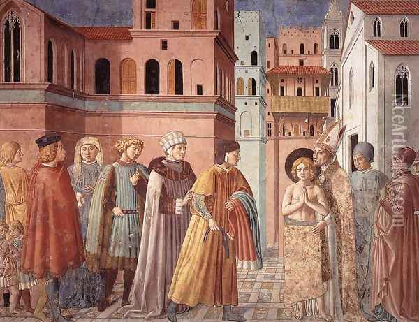 Scenes from the Life of St Francis (Scene 3, south wall) 1452 Oil Painting - Benozzo di Lese di Sandro Gozzoli