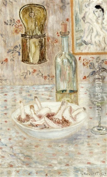 The Mushrooms (1927) Oil Painting - Louis Thevenet