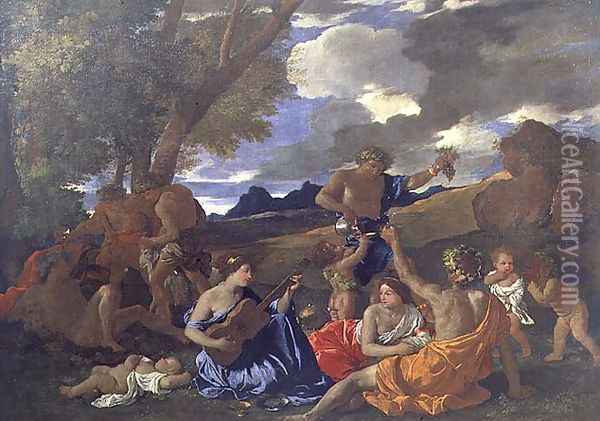 Bacchanalian Scene Oil Painting - Nicolas Poussin
