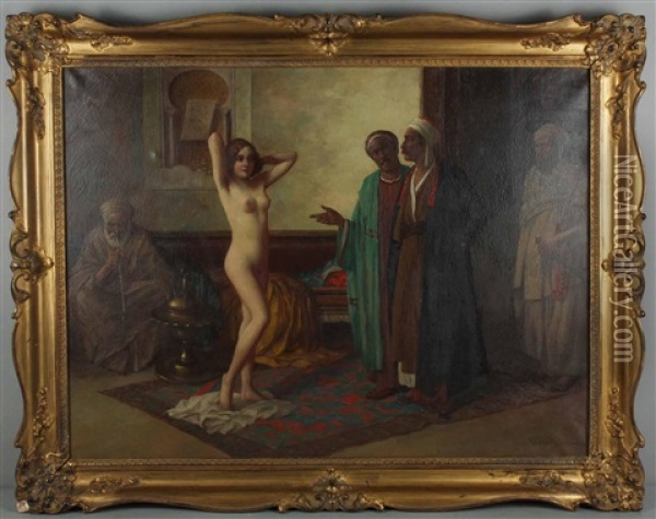 Orientalen Mit Weiblicher Sklavin Oil Painting - Eduard Ansen-Hofmann