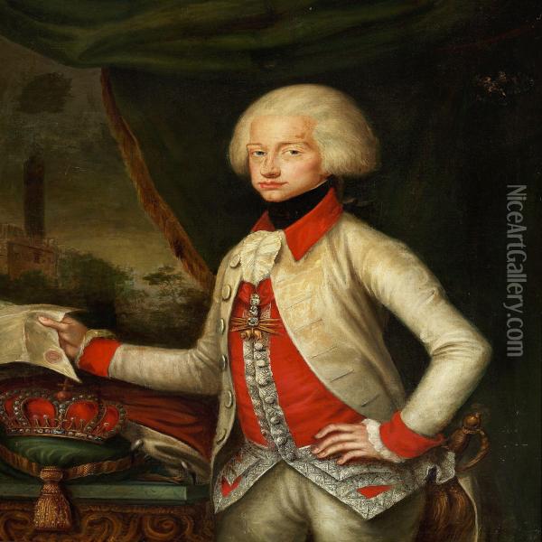 Portrait Of Emperor Leopold Ii Oil Painting - Aloisius Campani
