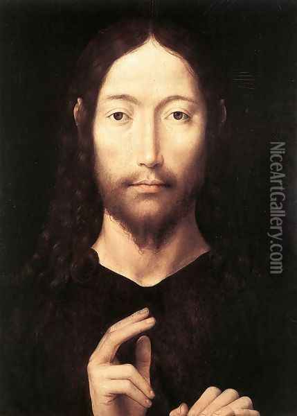 Christ Giving His Blessing 1478 Oil Painting - Hans Memling