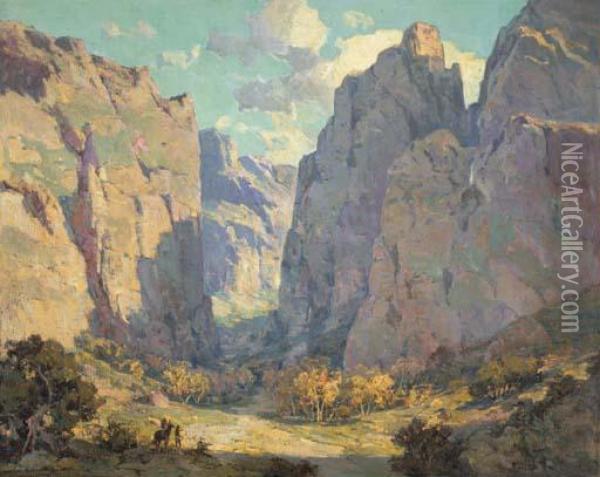In The Canyon Oil Painting - Jack Wilkinson Smith
