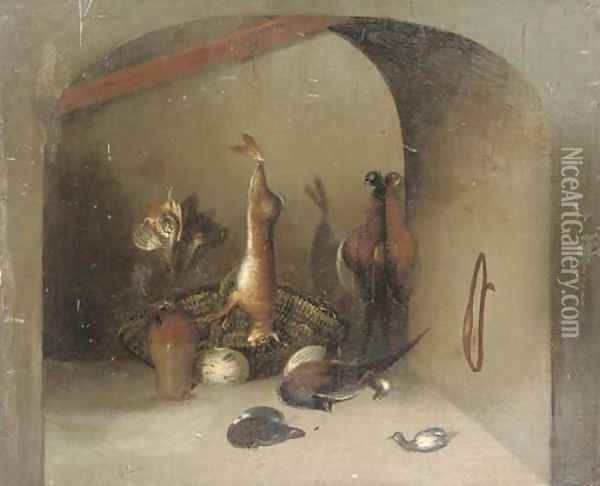 The gamekeeper's larder Oil Painting - Benjamin Blake