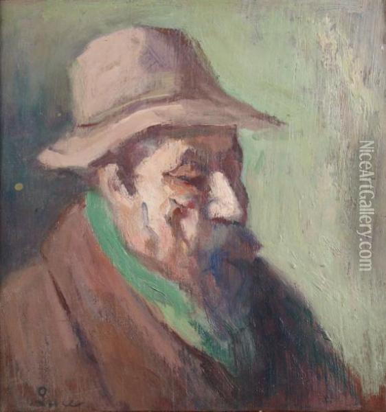 Portrait De Signac Oil Painting - Maximilien Luce