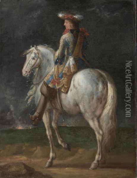 Study For The Figure Of Eugene Of Savoy Oil Painting - Jan von Huchtenburgh