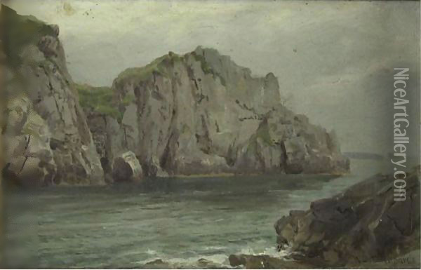 Cliffs By The Sea Oil Painting - William Trost Richards