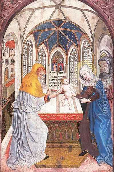 Presentation in the Temple 1444 Oil Painting - Master of the Polling Panels