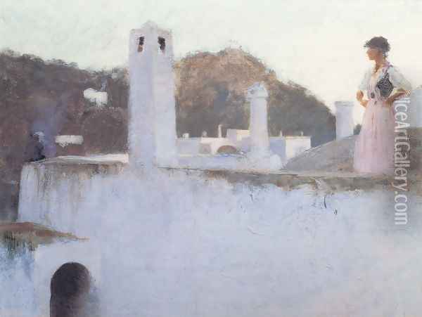 View Of Capri Oil Painting - John Singer Sargent