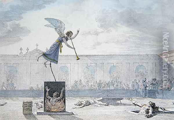 Dramatisation of Purgatory, engraved by Francois Alexandre Villain 1798-1884 c.1820-30 Oil Painting - Antoine Jean-Baptiste Thomas