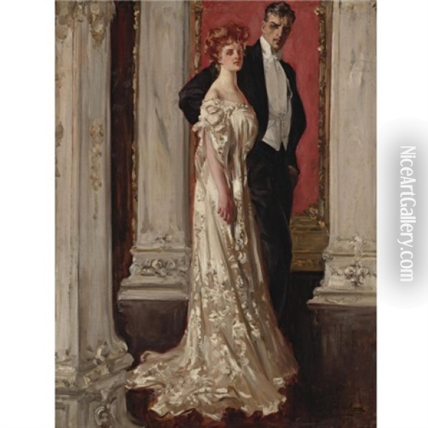 The Couple Oil Painting - Albert Beck Wenzell