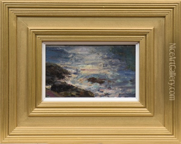 Cornian Seascape Oil Painting - Julius Olsson
