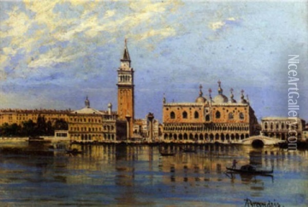 View Of The Doges' Palace Oil Painting - Antonietta Brandeis