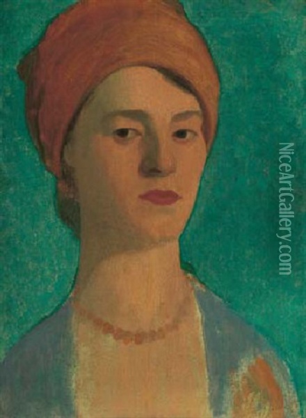 Portrait Of The Artist's Sister, Sophie Oil Painting - Mark Gertler